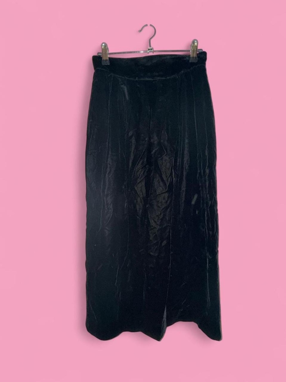 Vintage Talbots Black Velvet Maxi Skirt